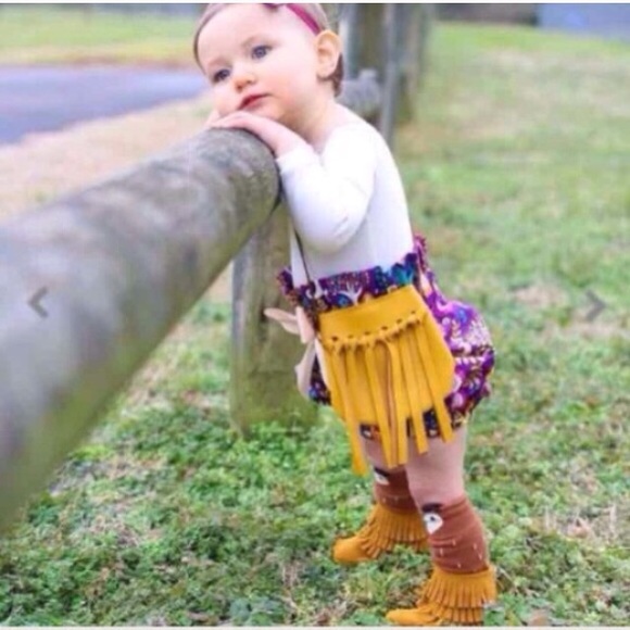 Fall Toddler Girl Fringe Crossbody Purse Vegan - Picture 3 of 4